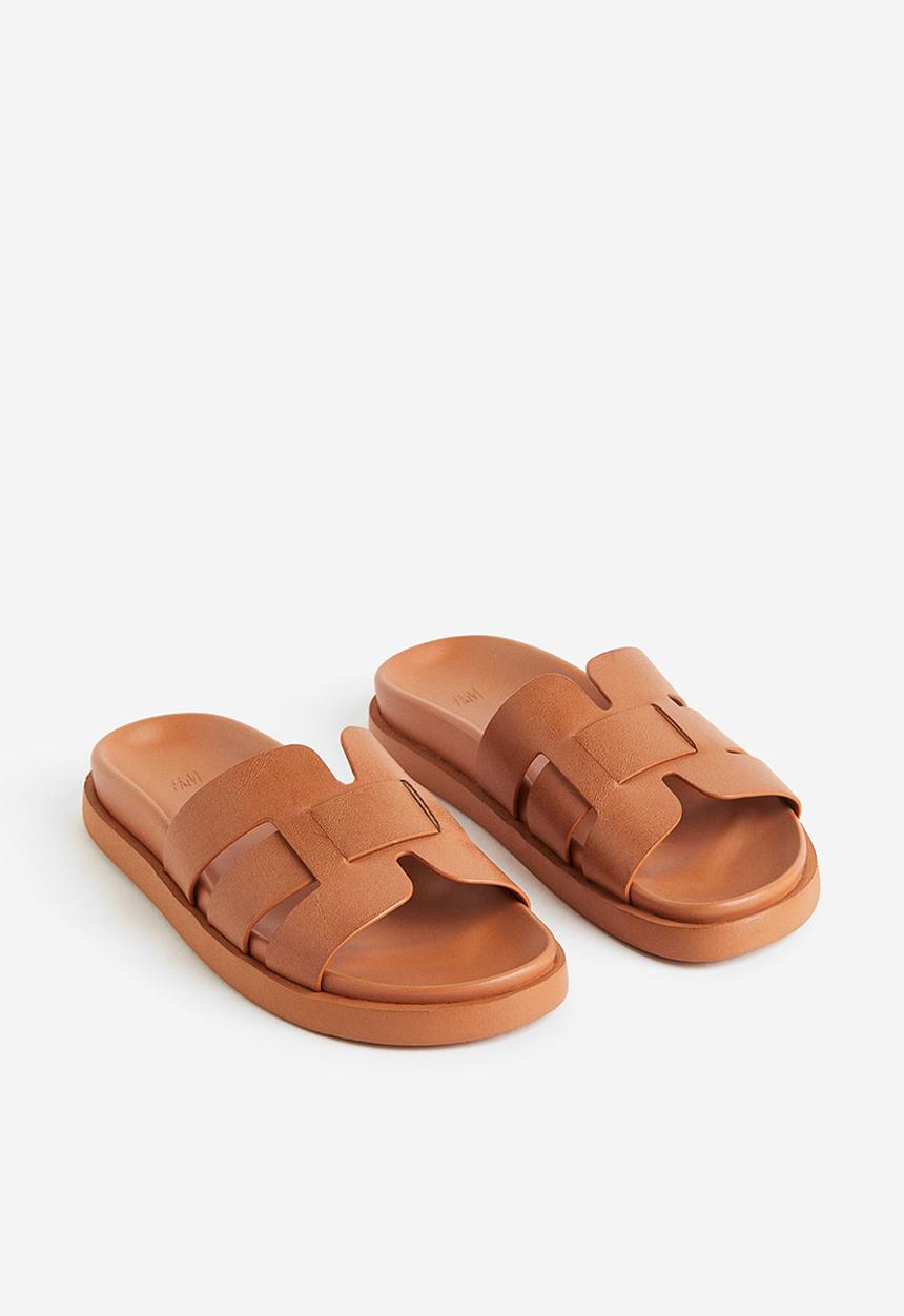 H&M - Slides - dark beige