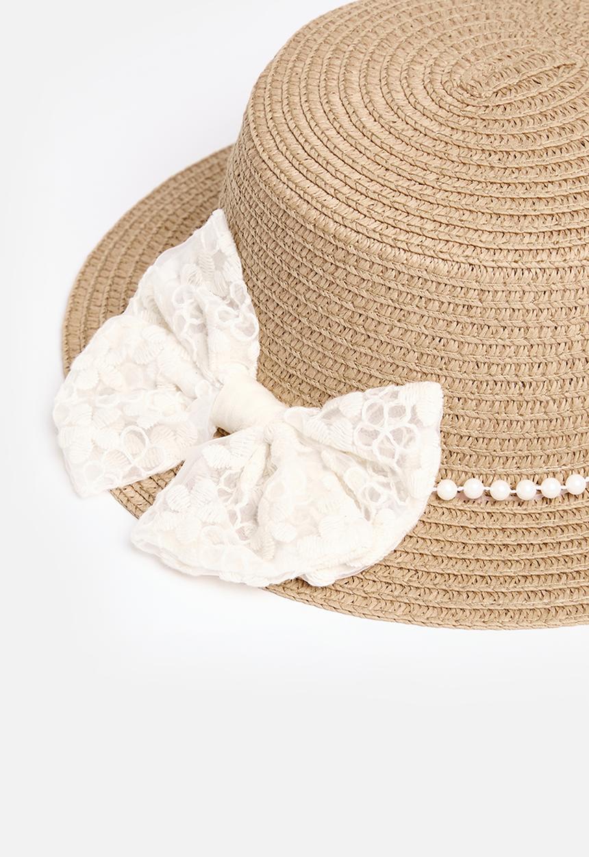 Pop Candy - Straw hat and bag set - khaki