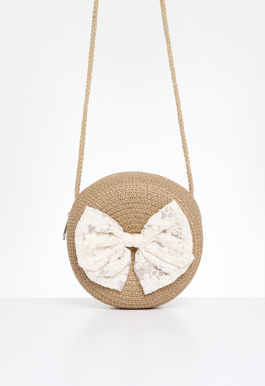Pop Candy - Straw hat and bag set - khaki
