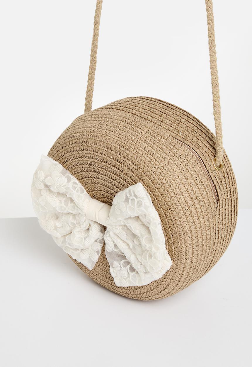 Pop Candy - Straw hat and bag set - khaki