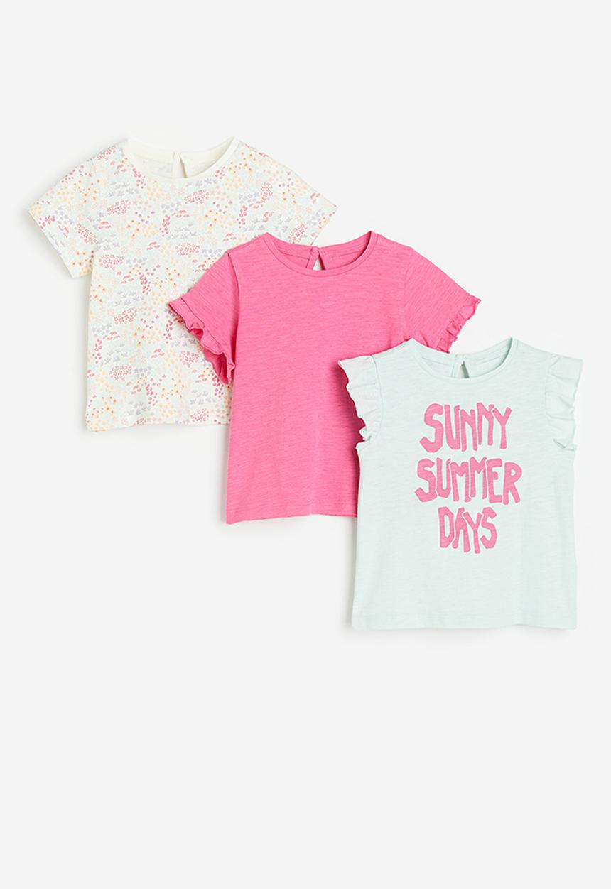 H&M - 3-pack cotton tops - multi