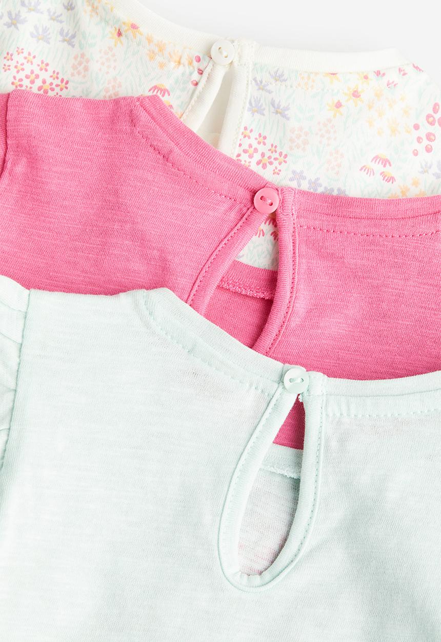 H&M - 3-pack cotton tops - multi
