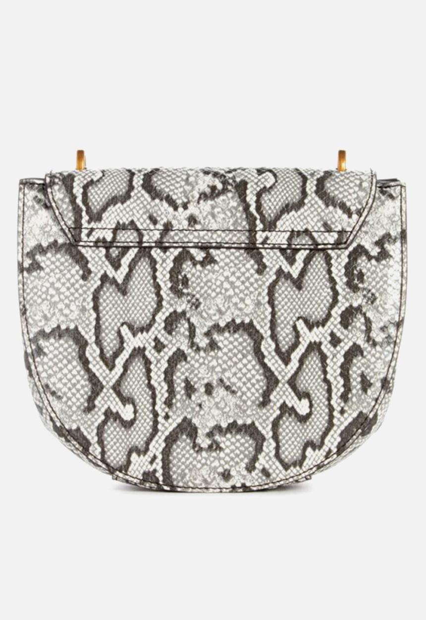 GUESS - Fleet mini saddle crossbody - white & black