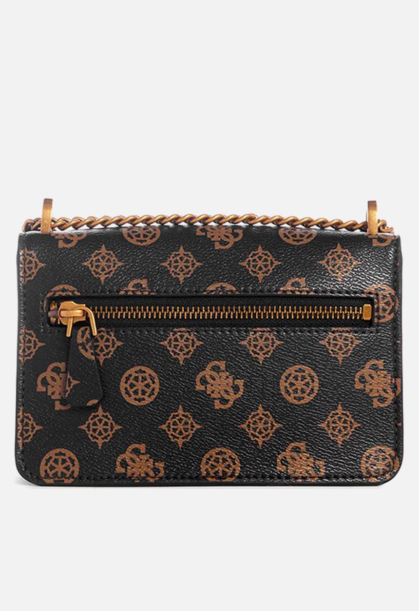 GUESS - Fynna mini convrtbl crsbdy flp - mocha logo/merlot