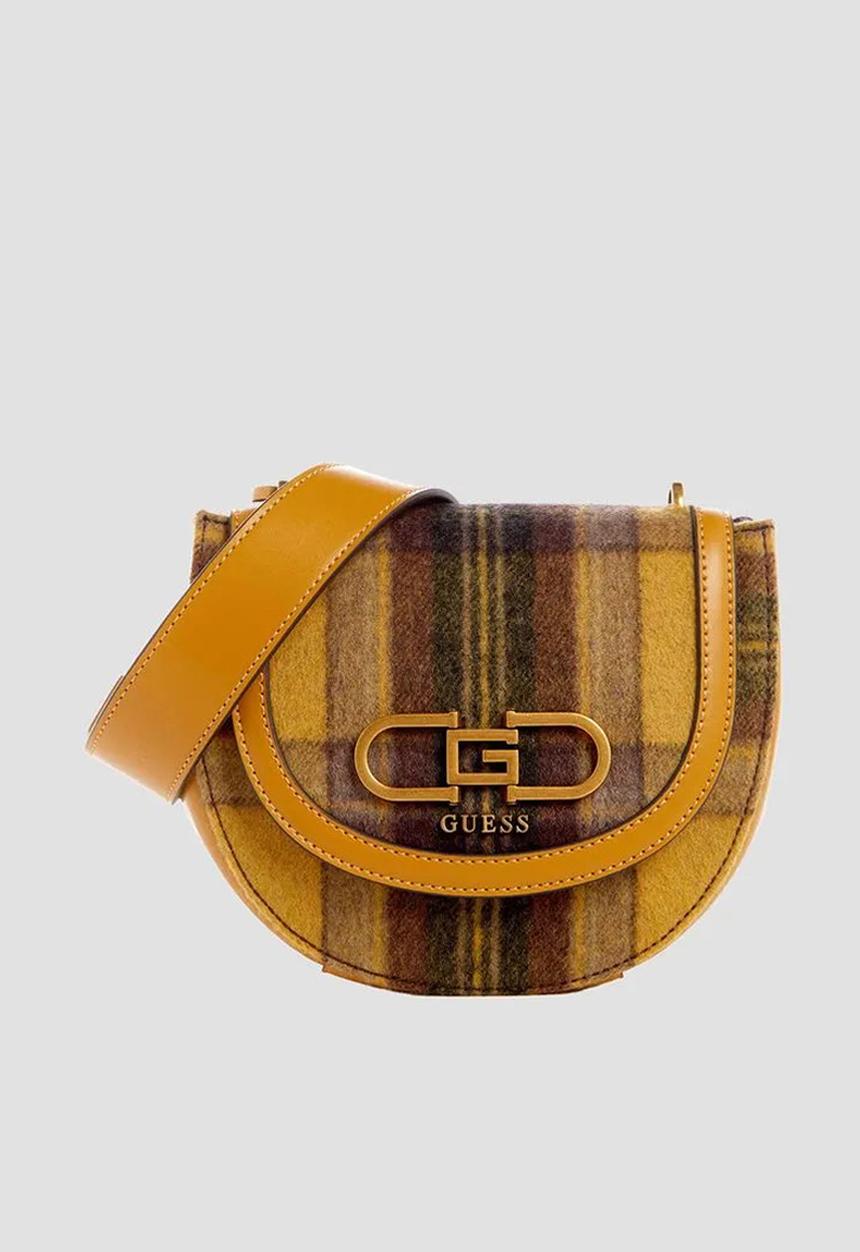 GUESS - Fleet mini saddle crossbody - mustard 