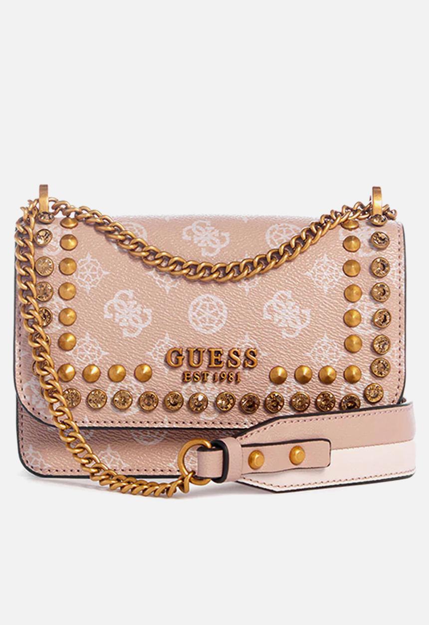 GUESS - Fynna mini convertible crossbody flap - light rose logo