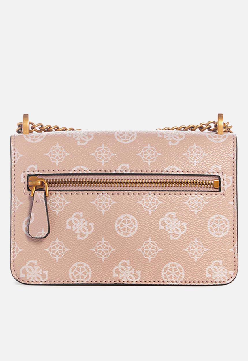 GUESS - Fynna mini convertible crossbody flap - light rose logo