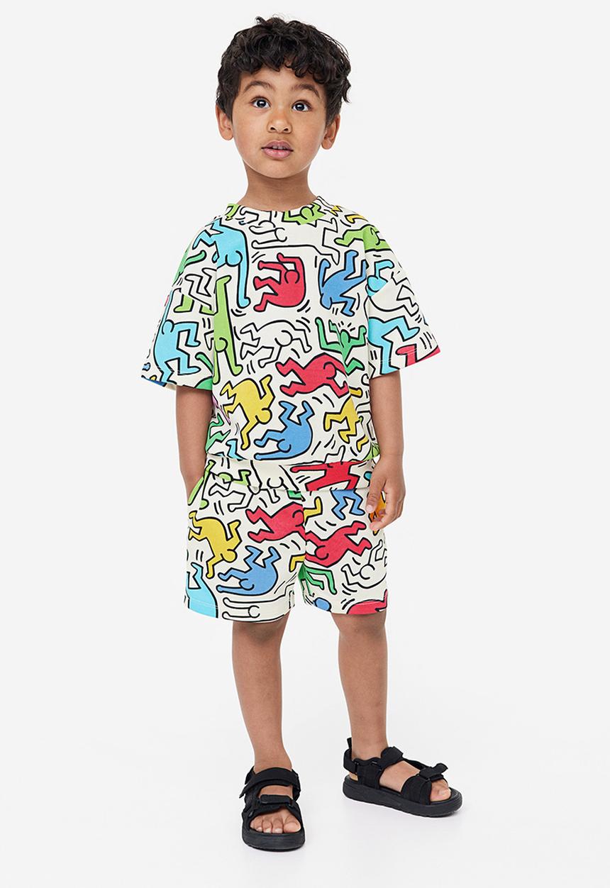 H&M - 2-piece printed sweatshirt set - multi