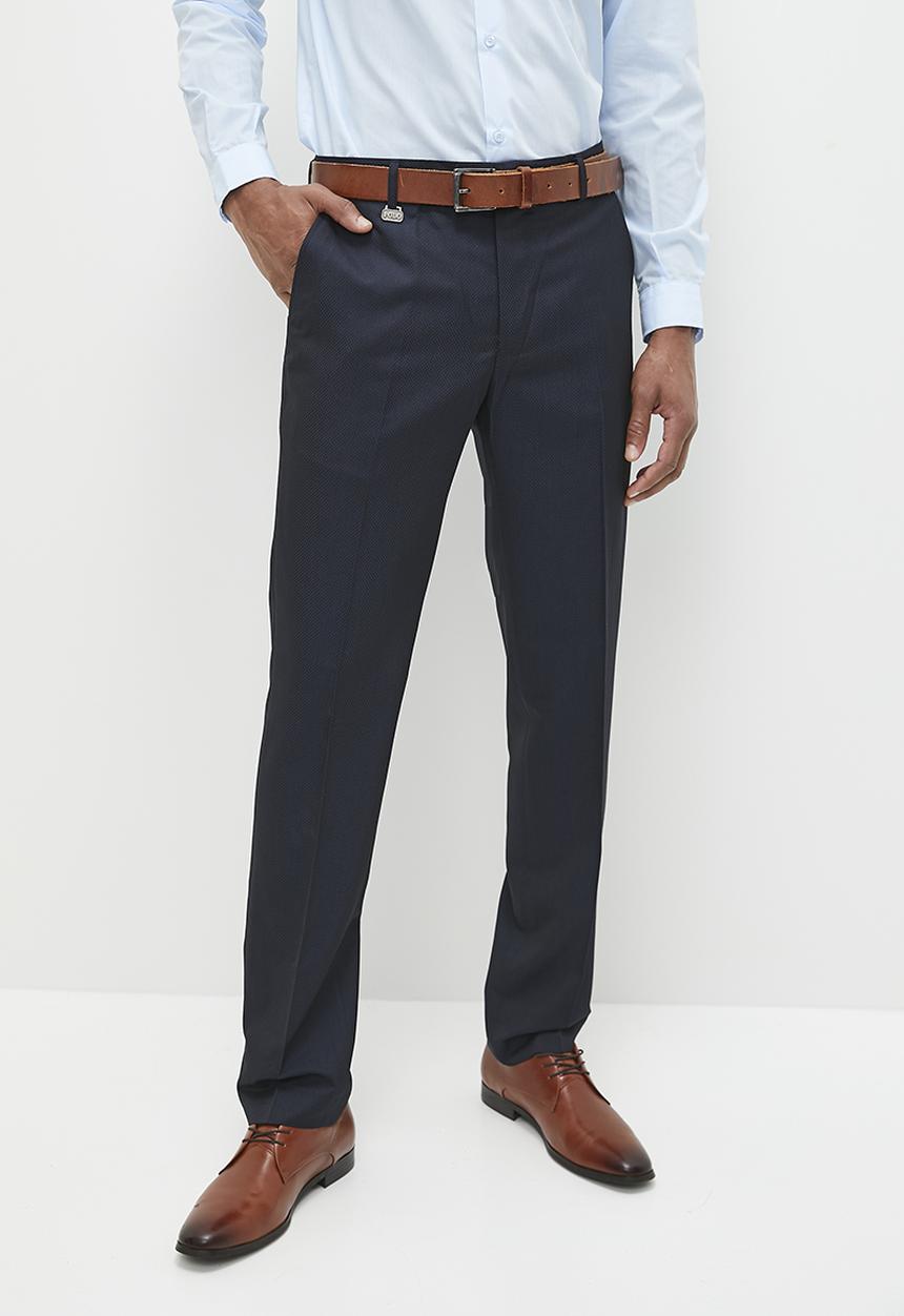 POLO - Mens textured birds eye trouser - navy