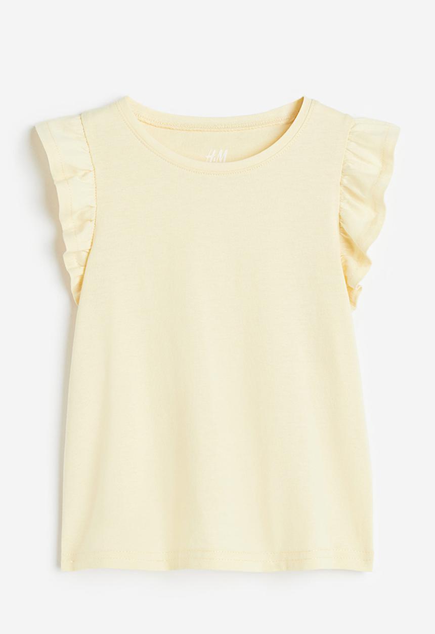 H&M - Jersey top - light yellow
