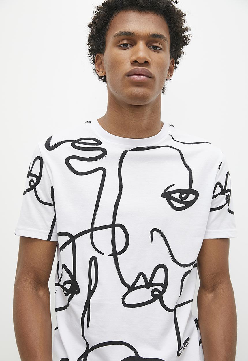 Superbalist - Leave print aop tee - white