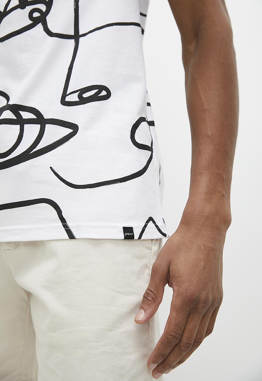 Superbalist - Leave print aop tee - white