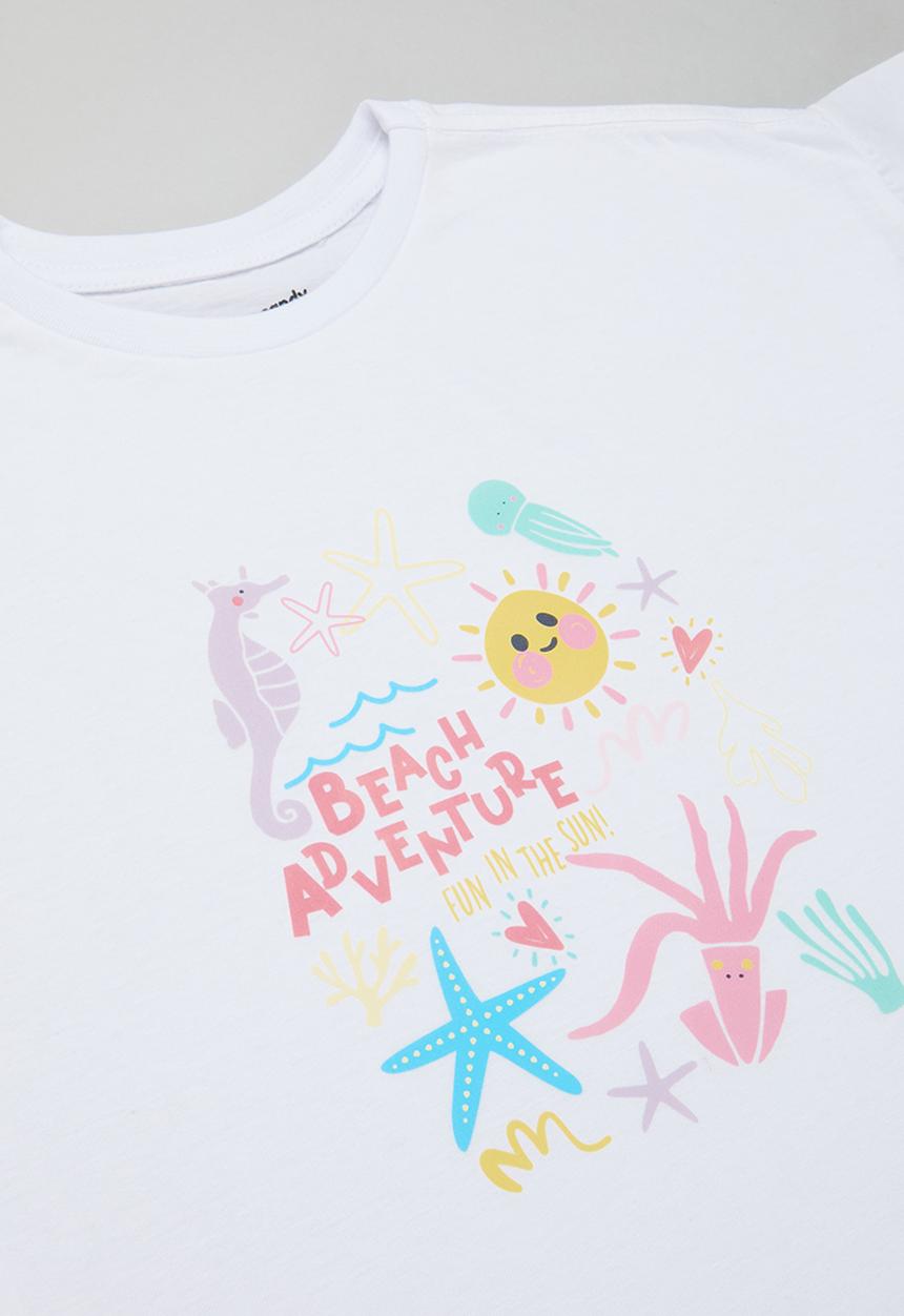 Pop Candy - 2 Pack printed tee - daisy & white flower