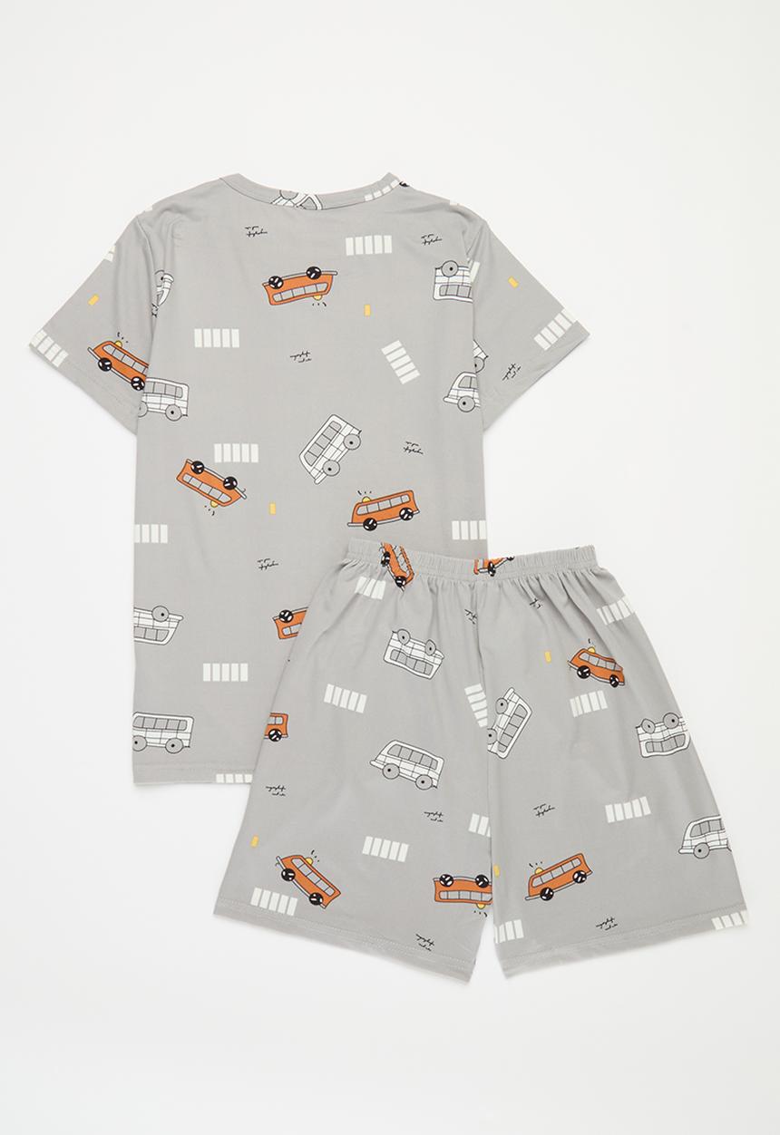 Pop Candy - Printed pj set - grey