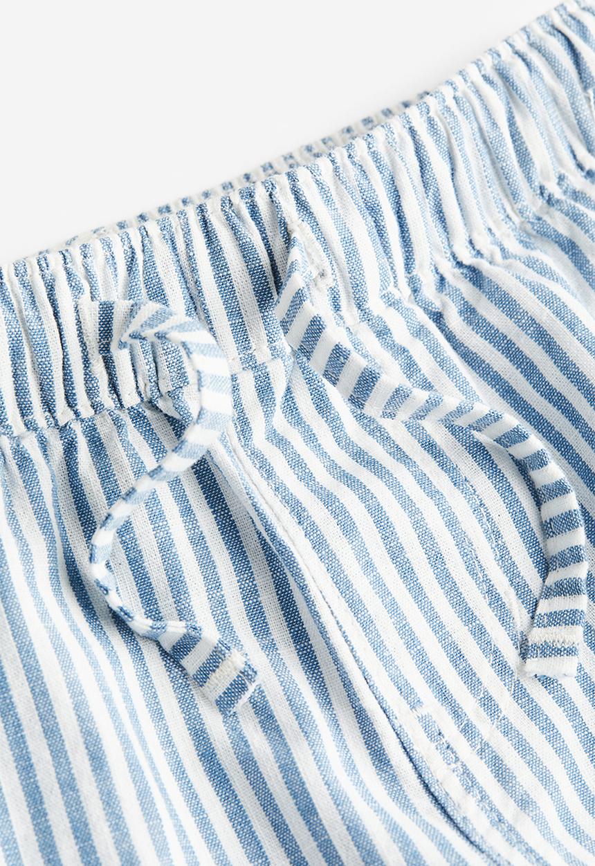H&M - Patch-pocket shorts - blue striped