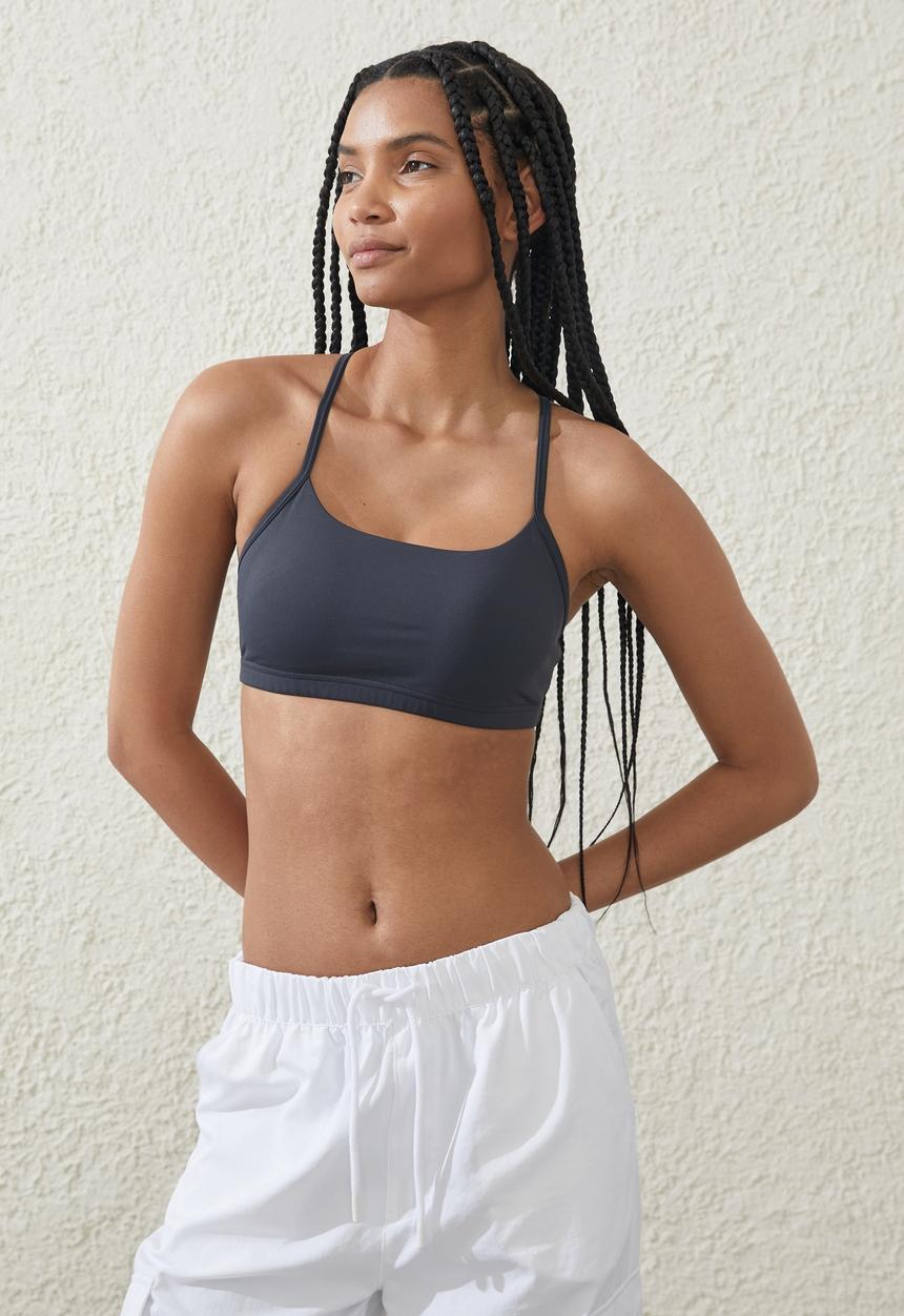 Cotton On - Recycled Workout Crop - Element Blue