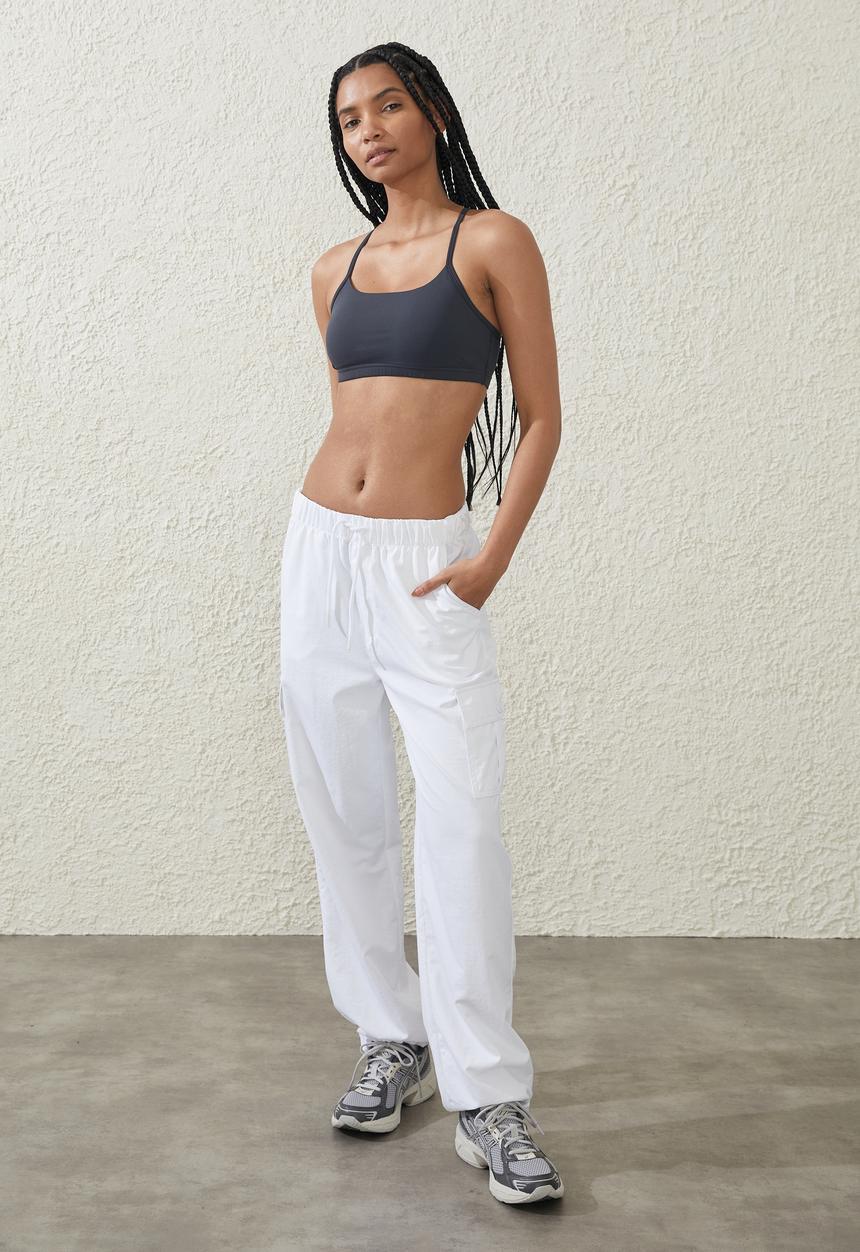 Cotton On - Recycled Workout Crop - Element Blue