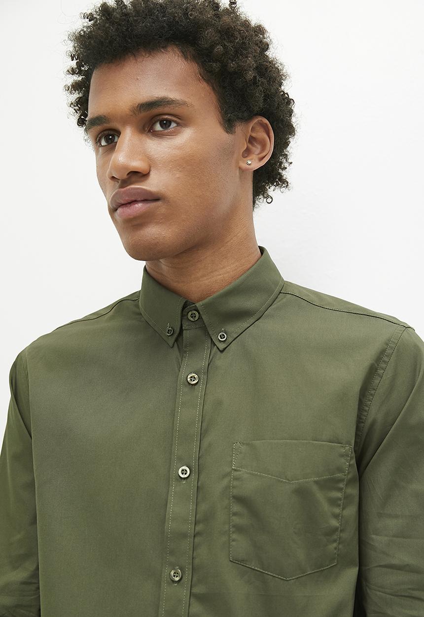 Superbalist - Barber regular fit oxford shirt - olive