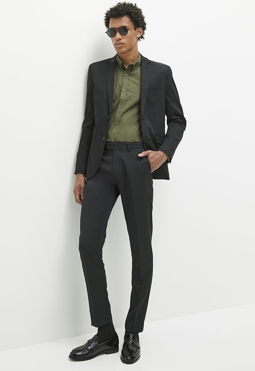 Superbalist - Barber regular fit oxford shirt - olive