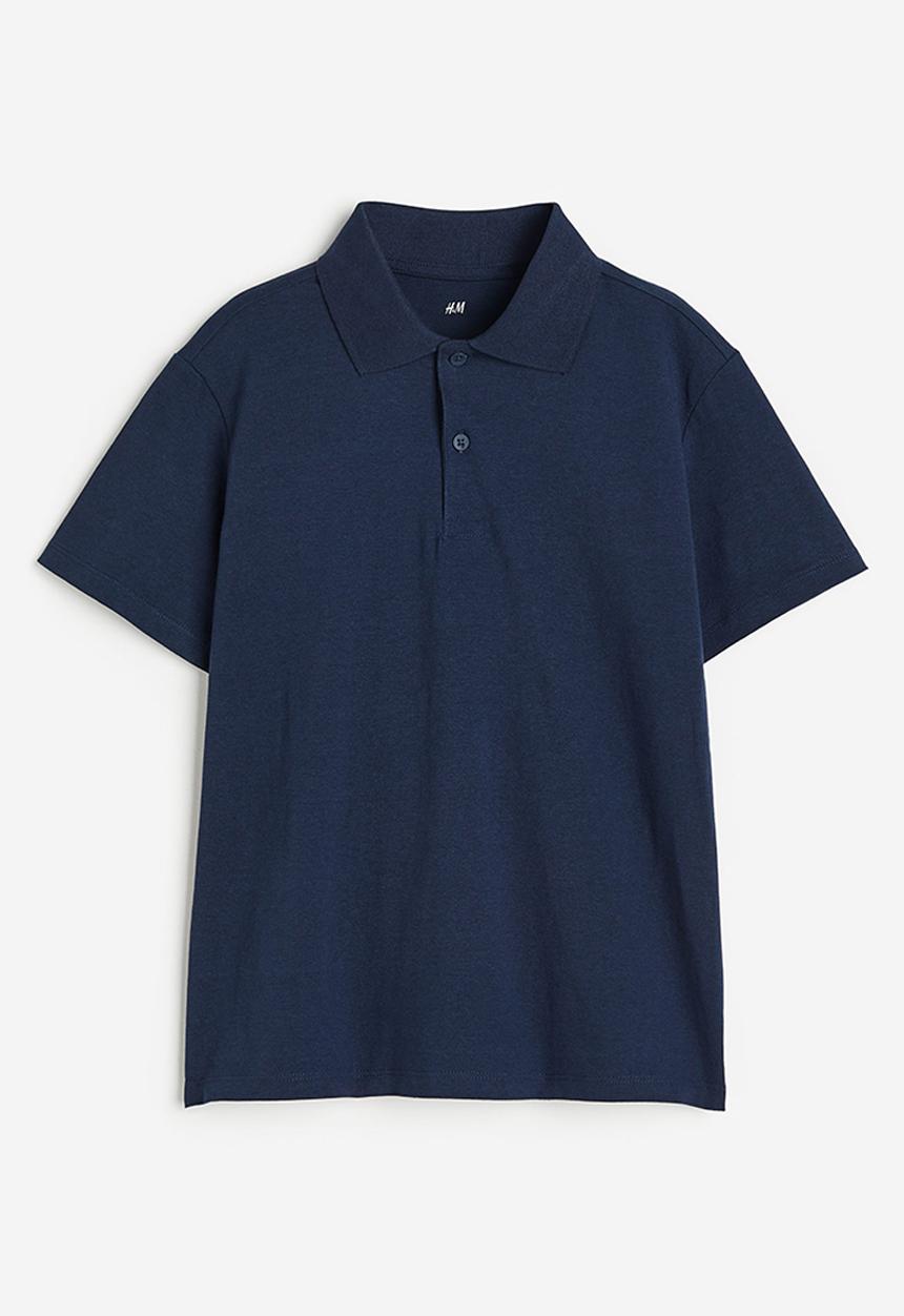 H&M - Jersey polo shirt - navy blue