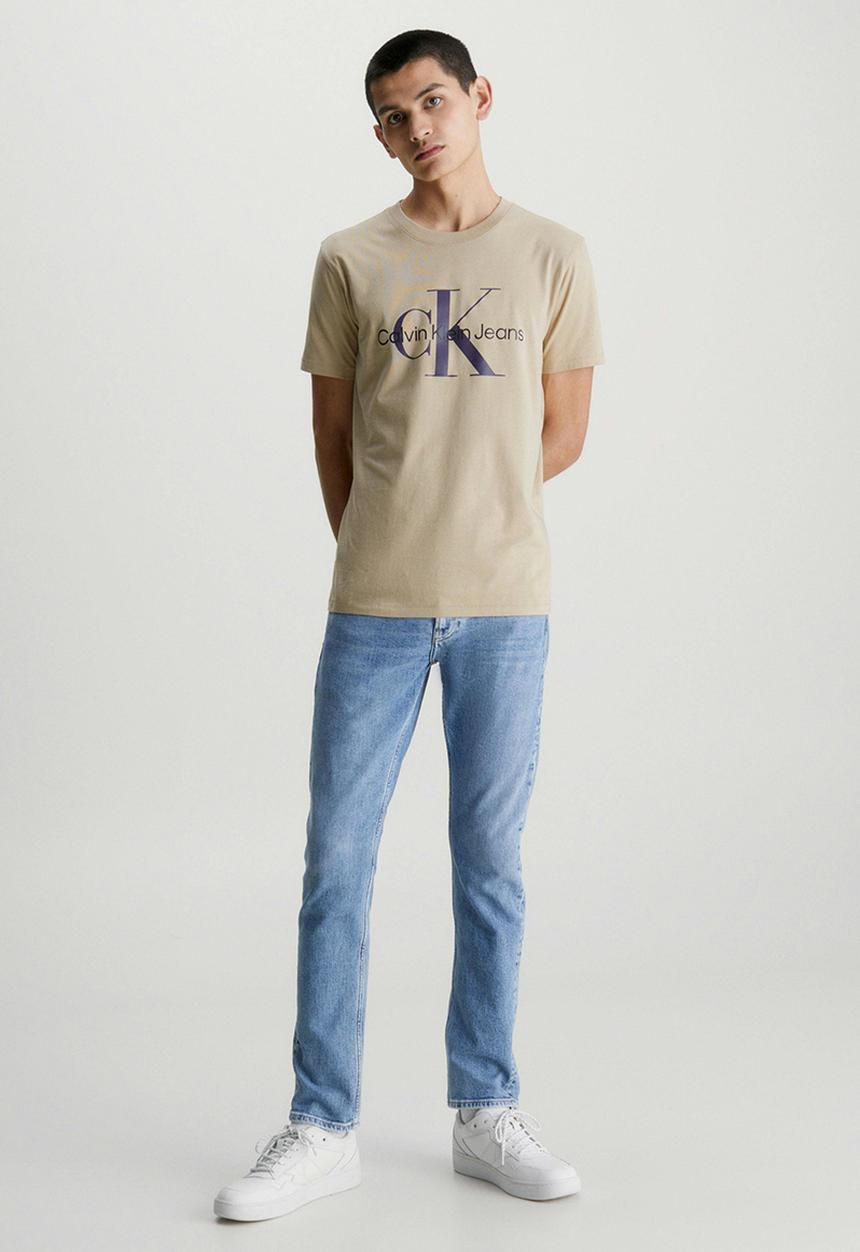 Calvin Klein - Seasonal monologo tee - travertine