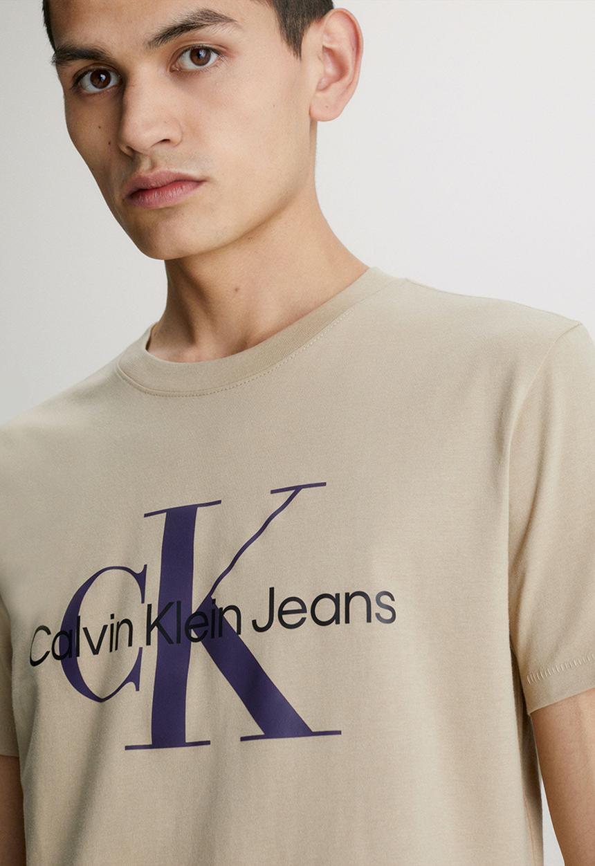 Calvin Klein - Seasonal monologo tee - travertine