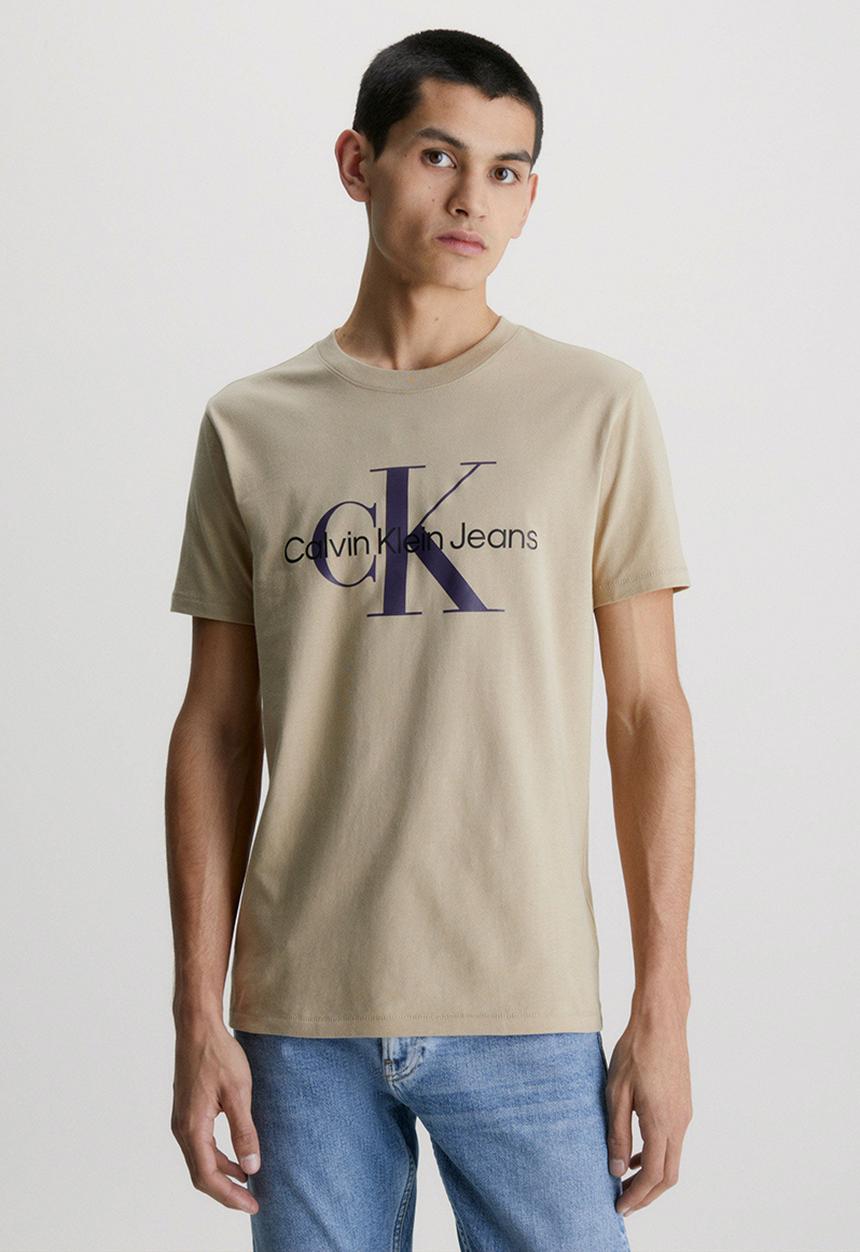 Calvin Klein - Seasonal monologo tee - travertine