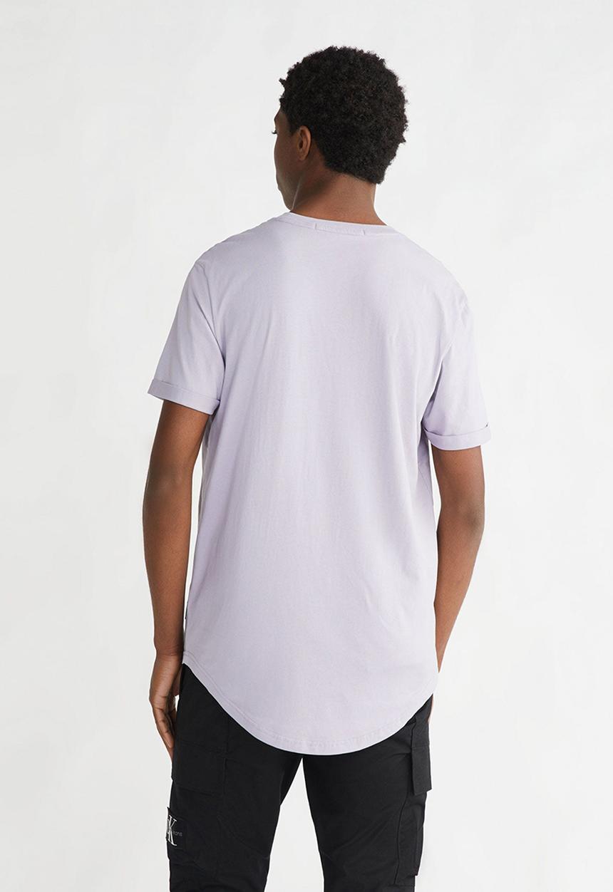 Calvin Klein - Badge round hem tee - lavender aura