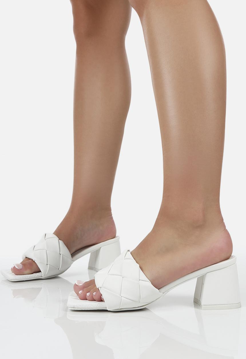 Public Desire - Play nice blockheel - white
