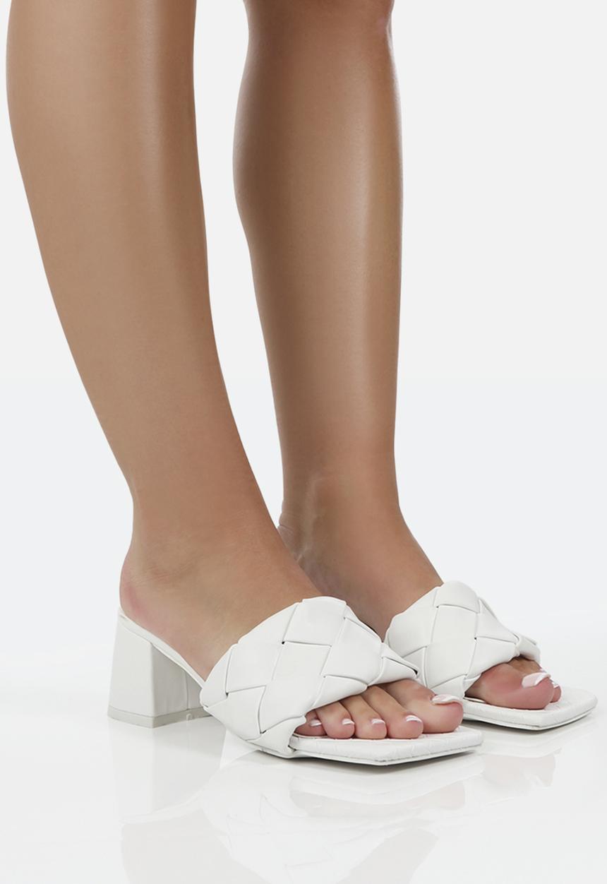 Public Desire - Play nice blockheel - white