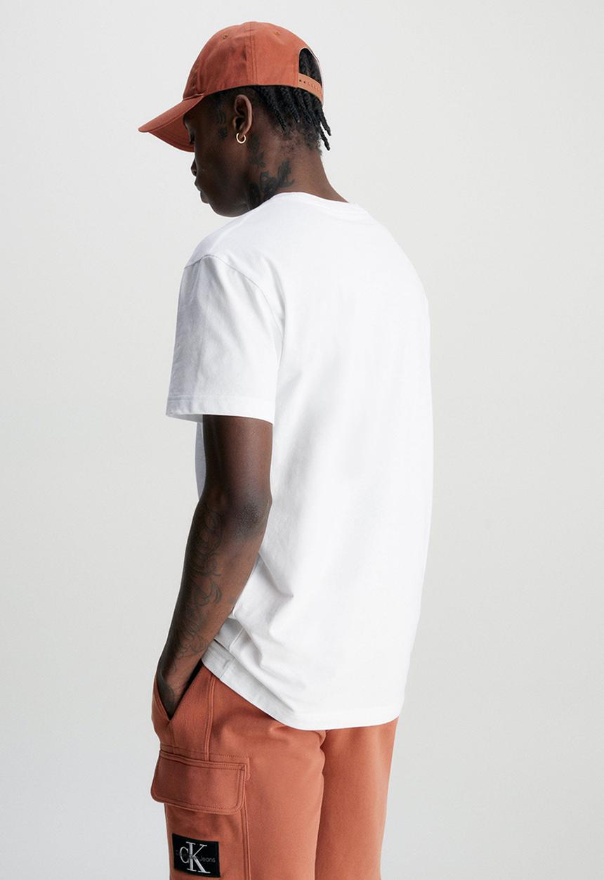 Calvin Klein - Varsity curve logo T-shirt - Bright White