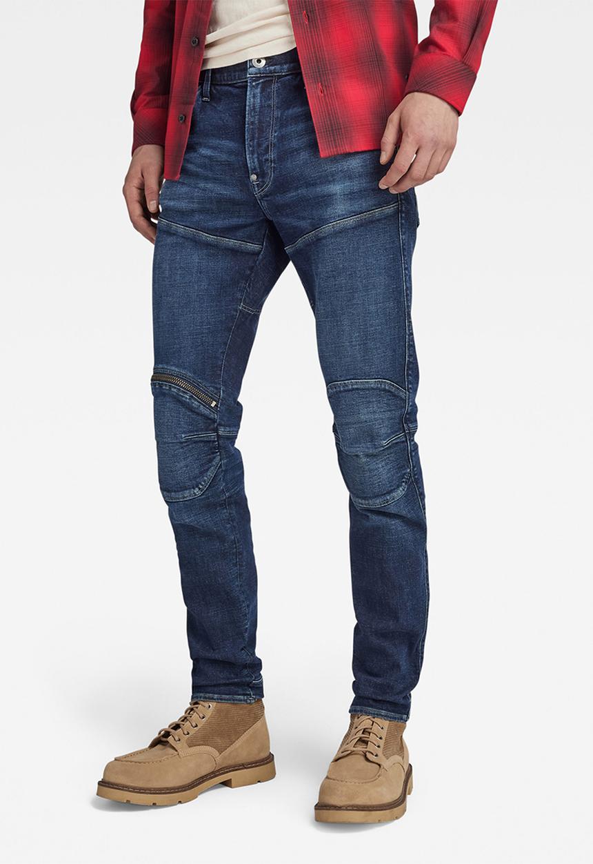 G-STAR - 5620 3D Zip Knee Skinny Heavy elto pure superstretch - worn in himalayan blue