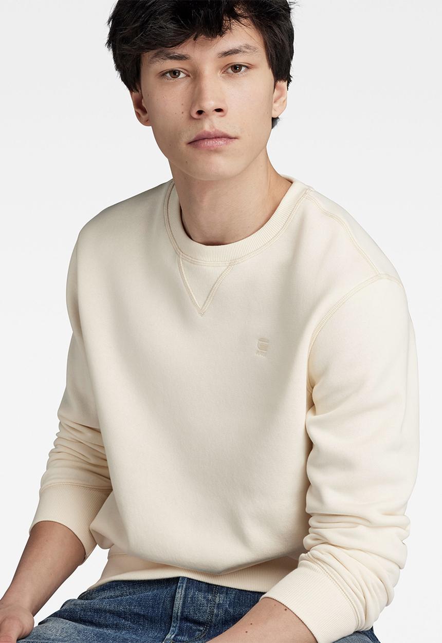 G-STAR - Premium core r sw l\s Pacior sweat r - eggnog