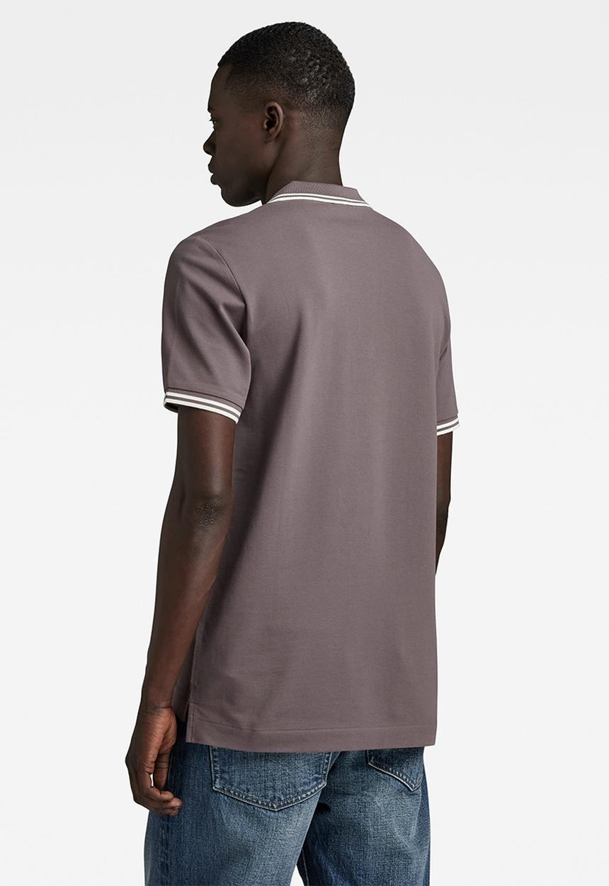 G-STAR - Dunda slim stripe polo s\s Premium stretch pk o - rabbit