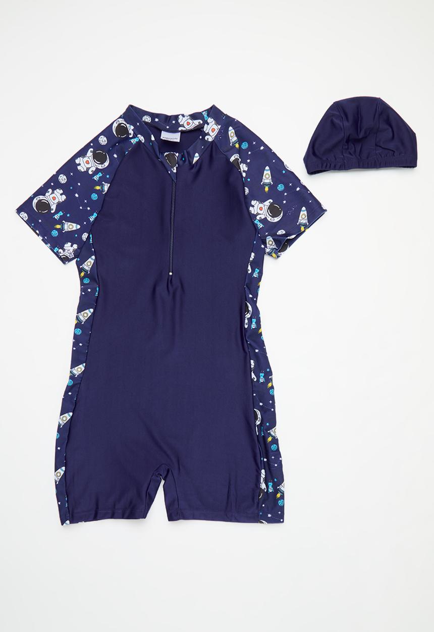 Pop Candy - One piece swimsuit & cap - blue