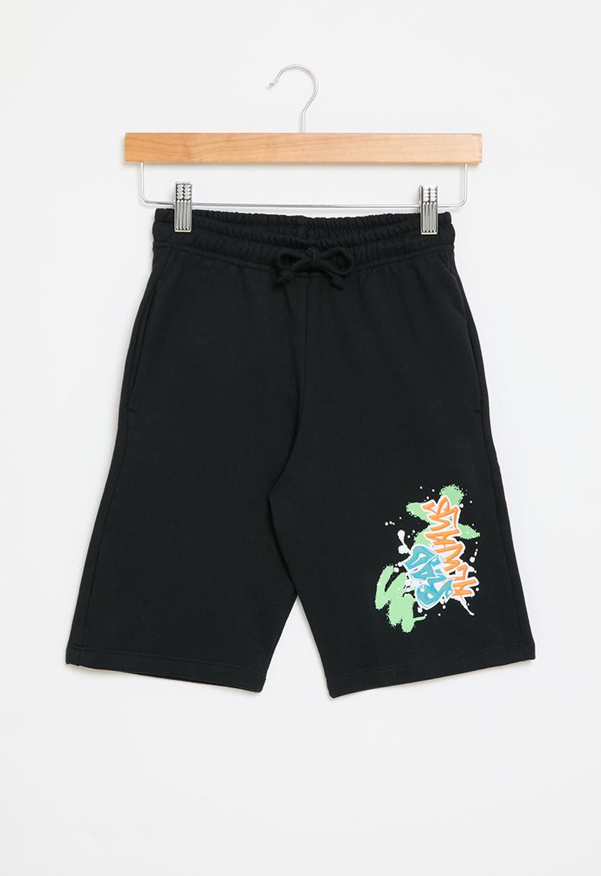 Rebel Republic - Printed sweat short - black