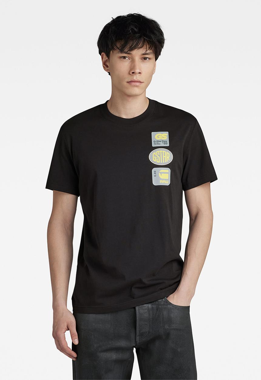G-STAR - Multi badge r t Compact jersey o - dk black
