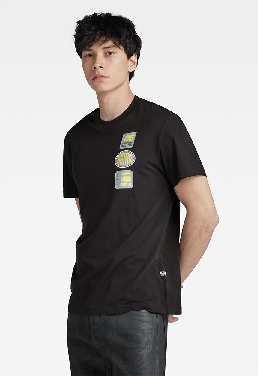 G-STAR - Multi badge r t Compact jersey o - dk black