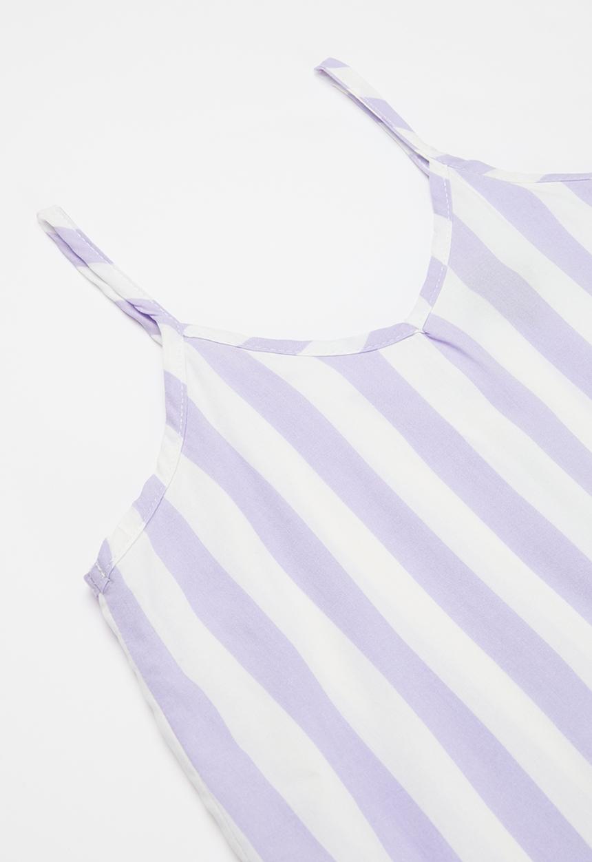 Rebel Republic - Cami & short set - lilac & white 