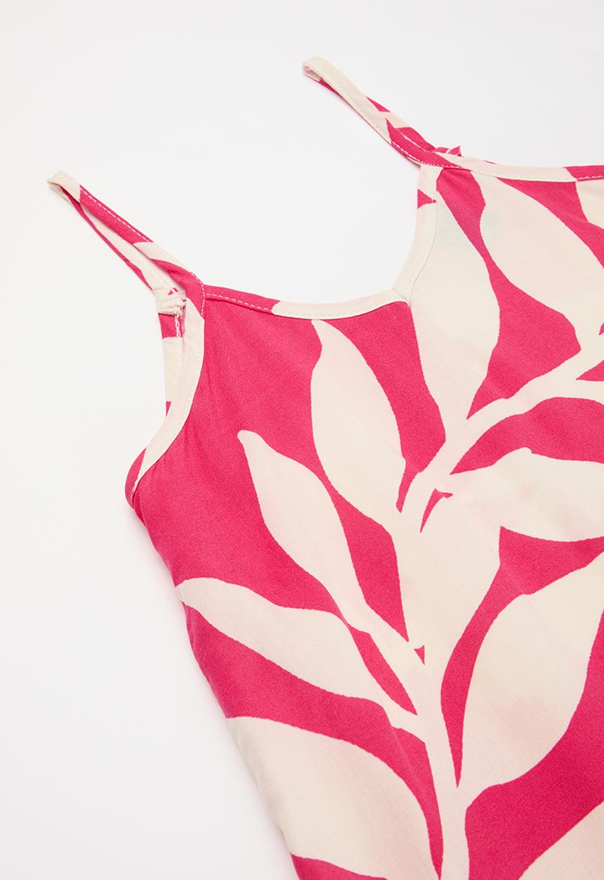 Rebel Republic - Cami & short set- pink and white print