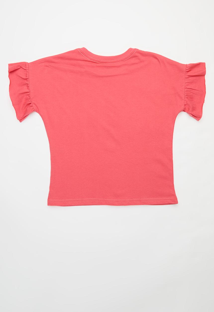 Pop Candy - 2 Pack printed tee - coral & cerise