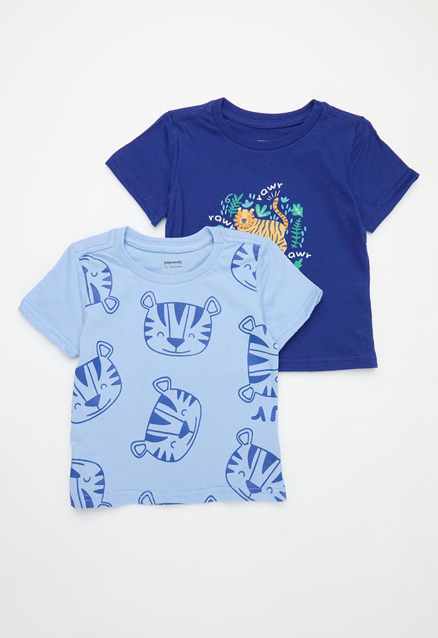 Pop Candy - 2 Pack tee - royal blue & light blue