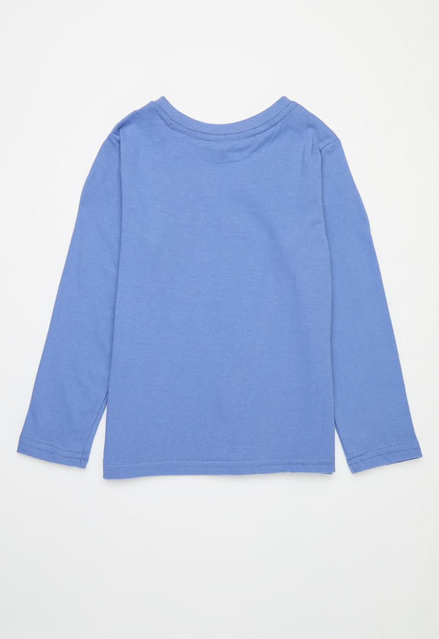 Superbalist - 2 Pack graphic long sleeve tee - denim blue & ink melange