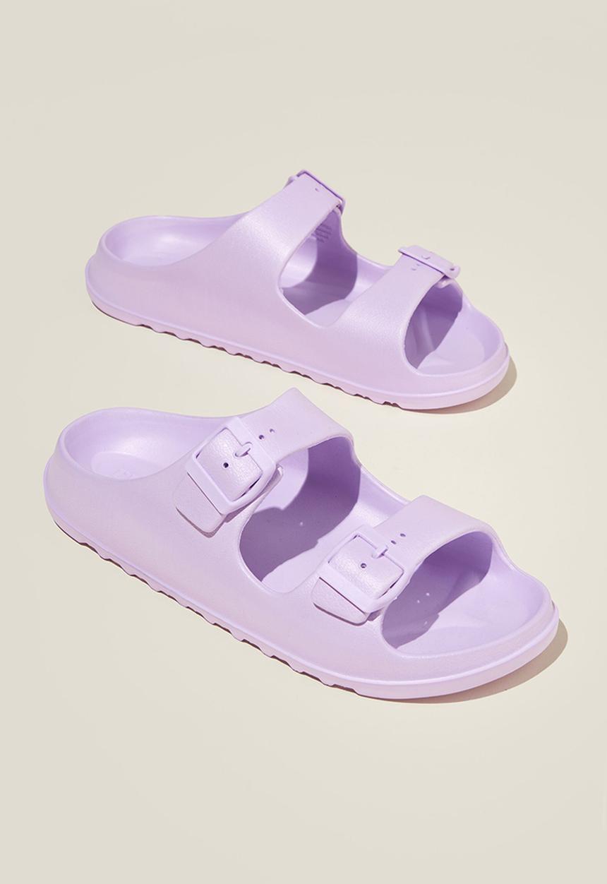 Cotton On - Bronte double buckle slide - lilac