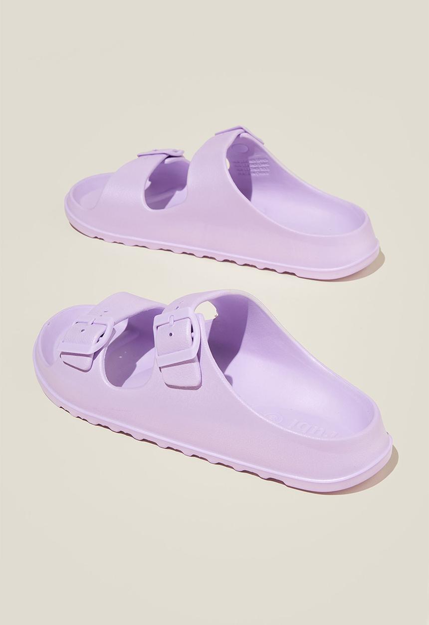Cotton On - Bronte double buckle slide - lilac