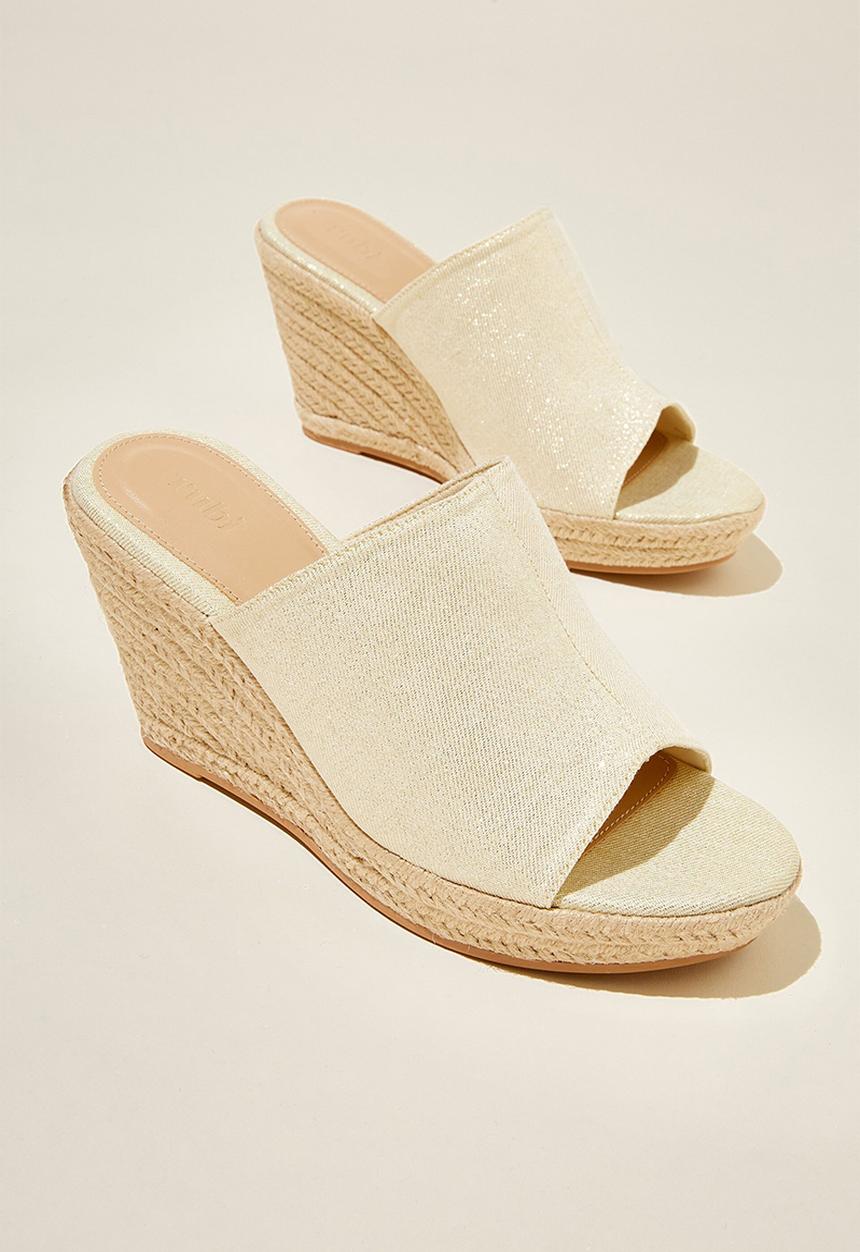 Cotton On - Zoey espadrille mule - gold metallic