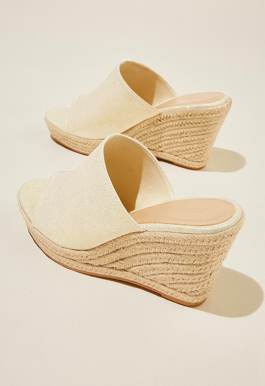 Cotton On - Zoey espadrille mule - gold metallic