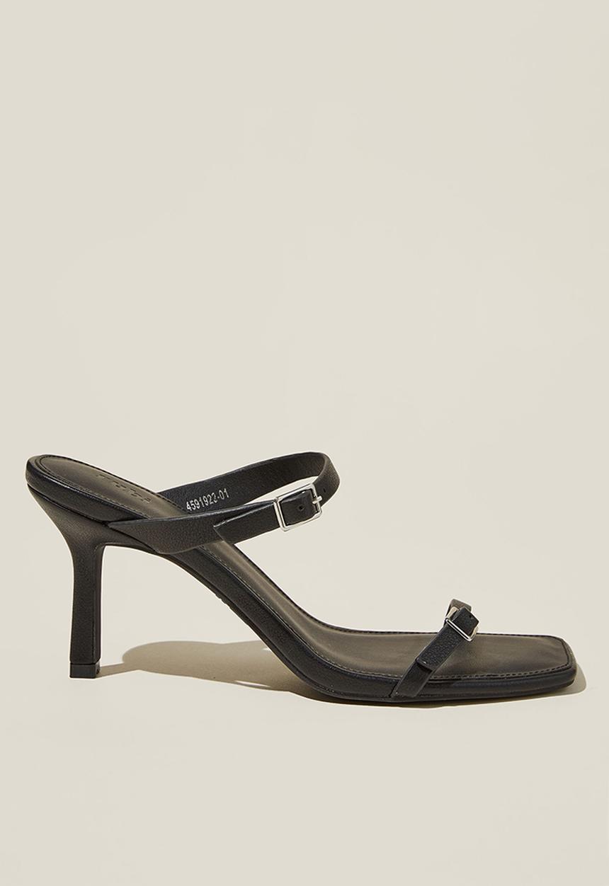 Cotton On - Gracie double buckle mule - black