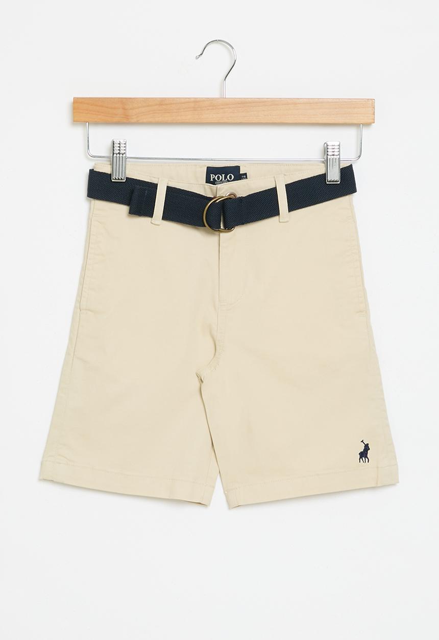 POLO - Boys andrew belted chino short - stone