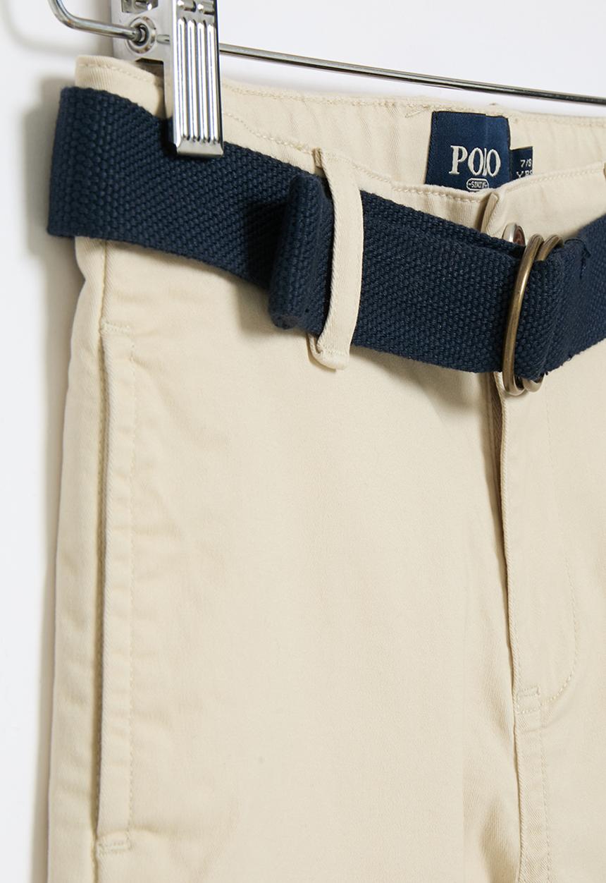 POLO - Boys andrew belted chino short - stone